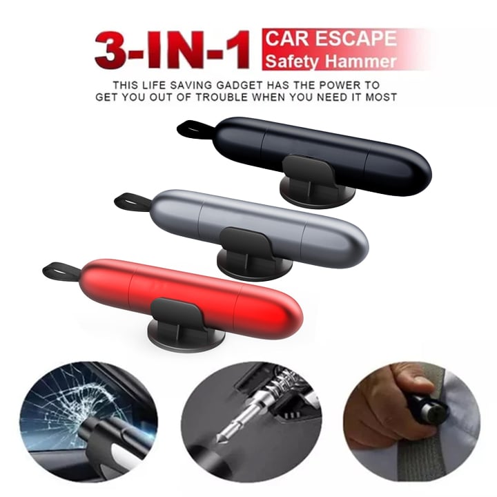 2026(Warm Promotion - 49% Of-SAVE 48% OFF)2026 Upgraded 3 in 1 car window breaker(BUY 4 GET EXTRA 15% OFF)