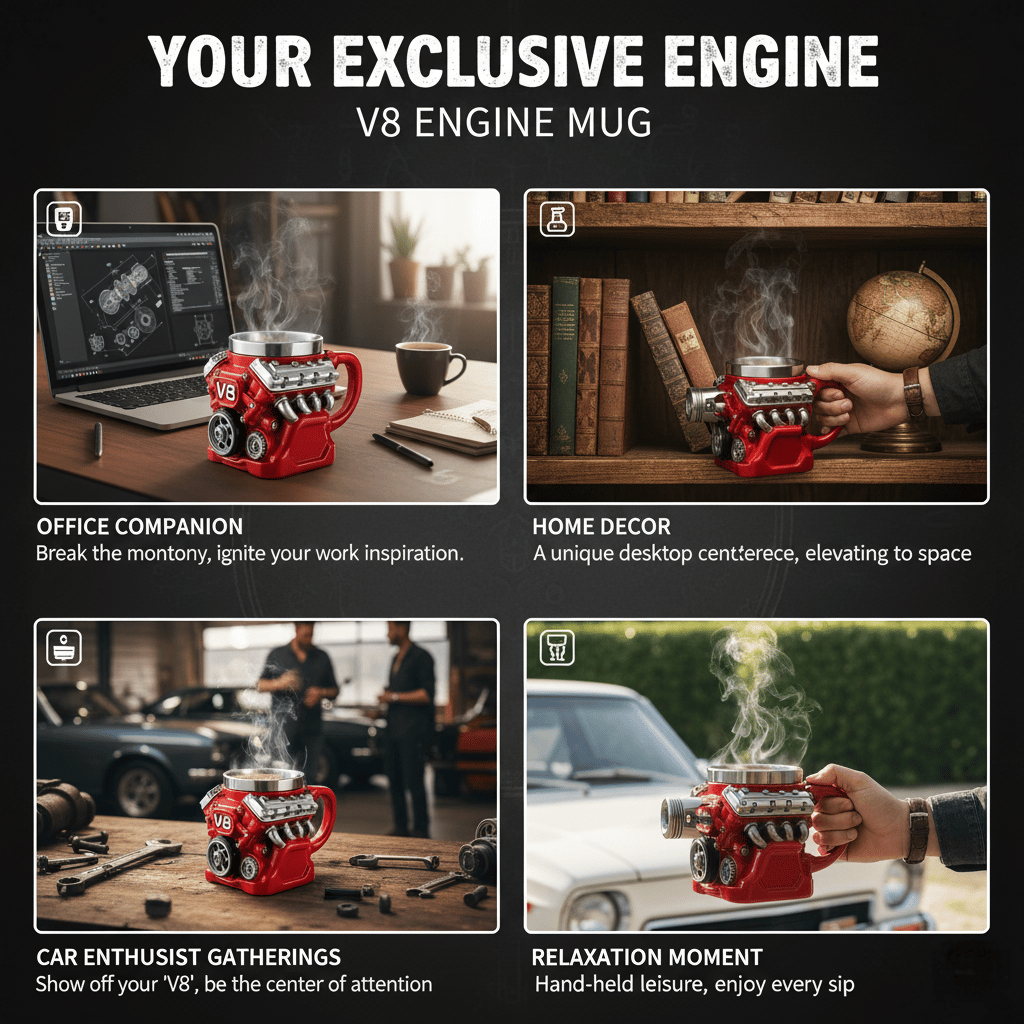 ⚡✨Ultimate V8 Engine Gift Mug & A Gearhead's Dream