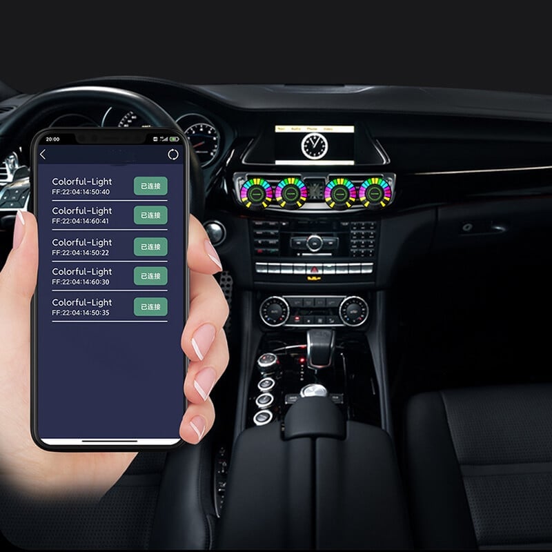Bluetooth Car RGB Ambient Light USB Vehicle Rhythm Fragrance Lamp Strip Air FreshenerFree Shipping - Beamingwise