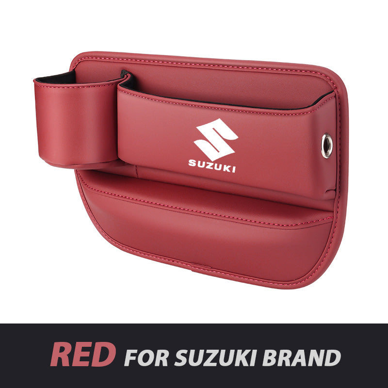 ✨Hot Selling Products of 2026🔥Exclusive Logo Leather Car Seat Storage Box With Water Cup Holder