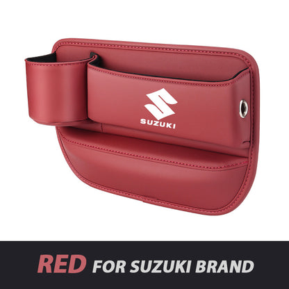 ✨Hot Selling Products of 2026🔥Exclusive Logo Leather Car Seat Storage Box With Water Cup Holder