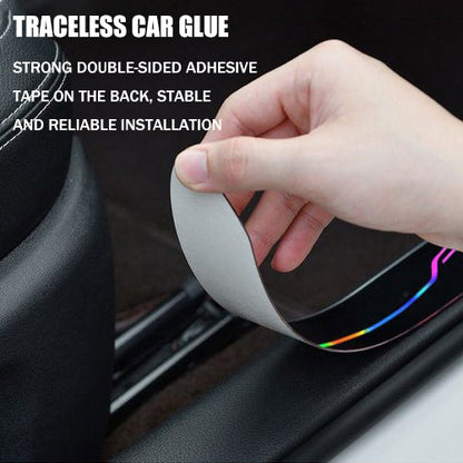 【Car Door Sill Strips Laser Decorative Anti-Scratch Strips 】（4PCS）