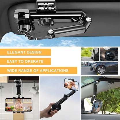 🚗 Universal 360° Rotating Car Phone Holder – Retractable, Stable & Hands-Free