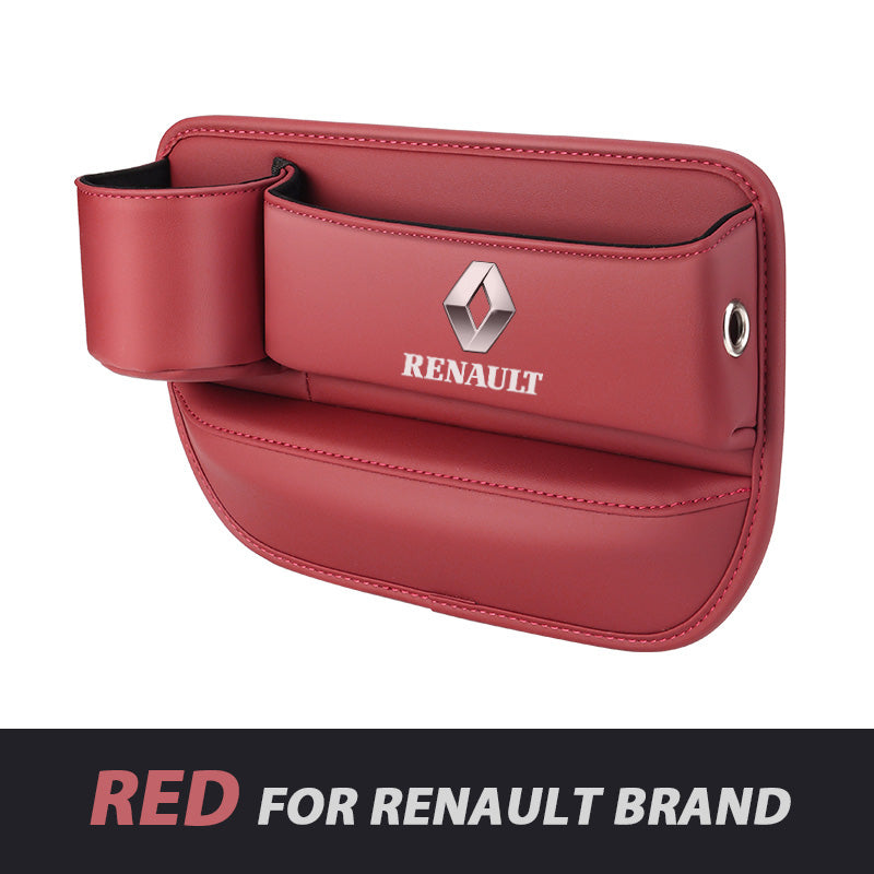 ✨Hot Selling Products of 2026🔥Exclusive Logo Leather Car Seat Storage Box With Water Cup Holder