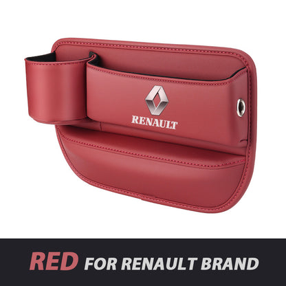 ✨Hot Selling Products of 2026🔥Exclusive Logo Leather Car Seat Storage Box With Water Cup Holder