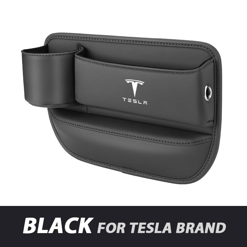 ✨Hot Selling Products of 2026🔥Exclusive Logo Leather Car Seat Storage Box With Water Cup Holder