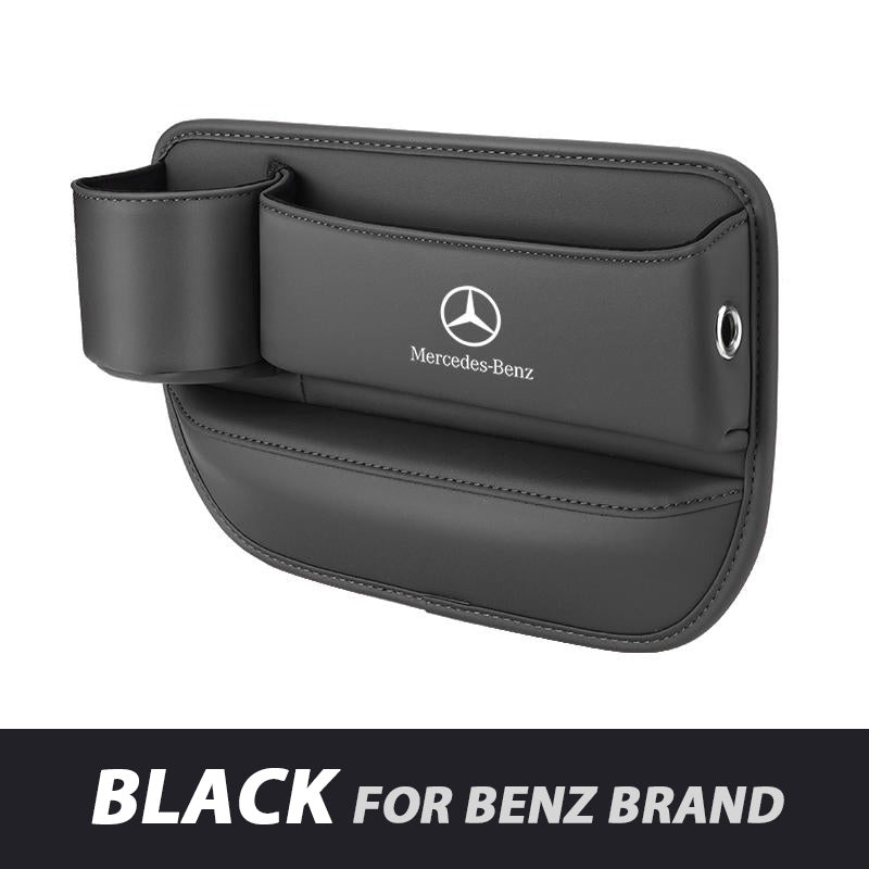 ✨Hot Selling Products of 2026🔥Exclusive Logo Leather Car Seat Storage Box With Water Cup Holder