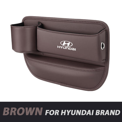 ✨Hot Selling Products of 2026🔥Exclusive Logo Leather Car Seat Storage Box With Water Cup Holder