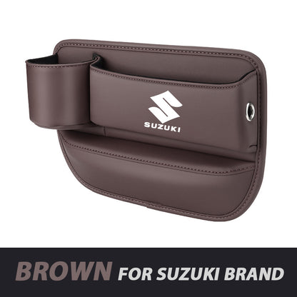 ✨Hot Selling Products of 2026🔥Exclusive Logo Leather Car Seat Storage Box With Water Cup Holder