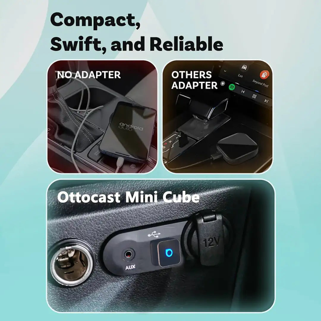 Ottocast Mini 3.0 Ultra Cube wireless CarPlay Android Auto Adapter