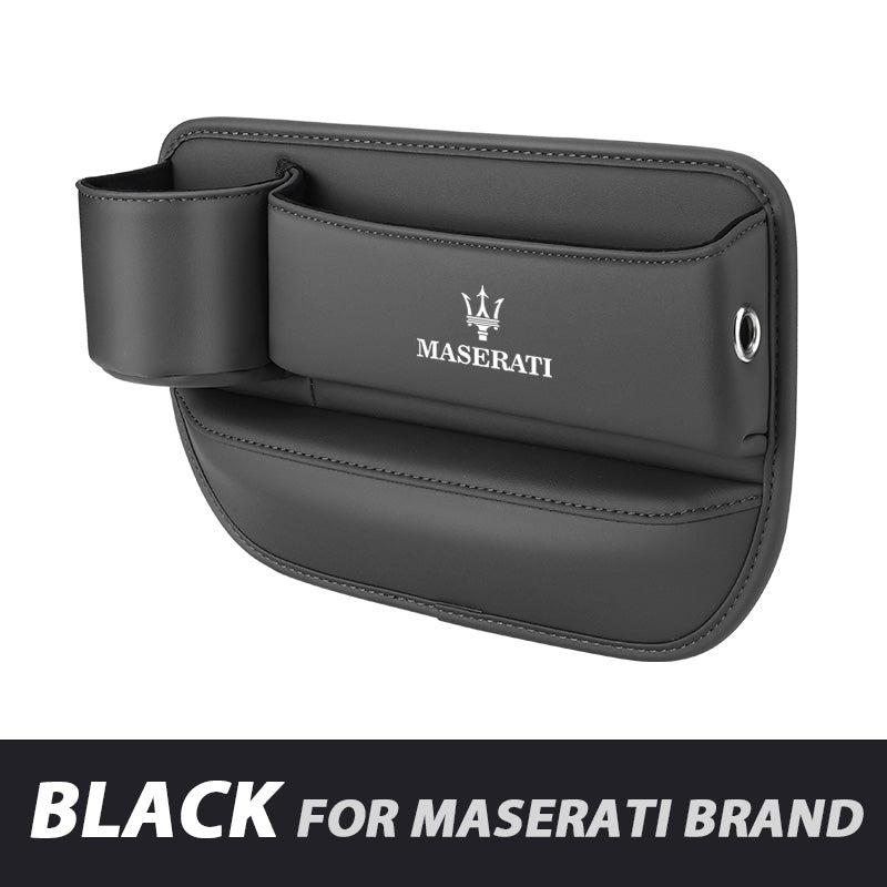 ✨Hot Selling Products of 2026🔥Exclusive Logo Leather Car Seat Storage Box With Water Cup Holder