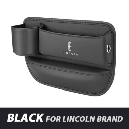 ✨Hot Selling Products of 2026🔥Exclusive Logo Leather Car Seat Storage Box With Water Cup Holder