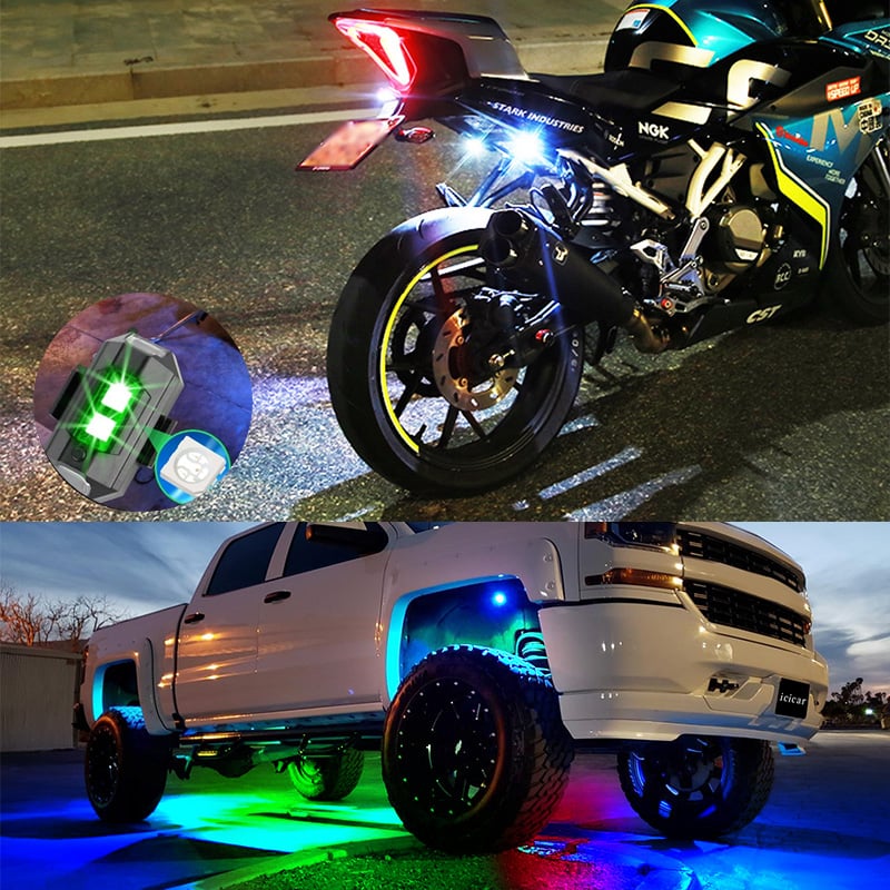 TikTok Hot SaleLED Car Strobe Light (7 Light Colors & 33 Light Modes)