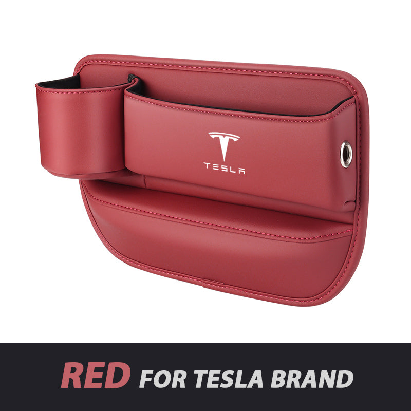 ✨Hot Selling Products of 2026🔥Exclusive Logo Leather Car Seat Storage Box With Water Cup Holder