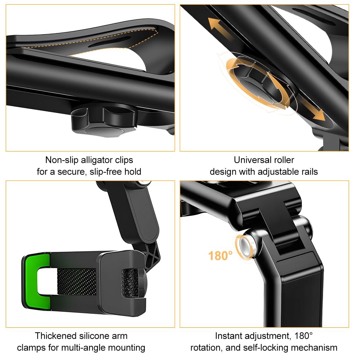 🚗 Universal 360° Rotating Car Phone Holder – Retractable, Stable & Hands-Free