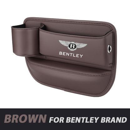 ✨Hot Selling Products of 2026🔥Exclusive Logo Leather Car Seat Storage Box With Water Cup Holder