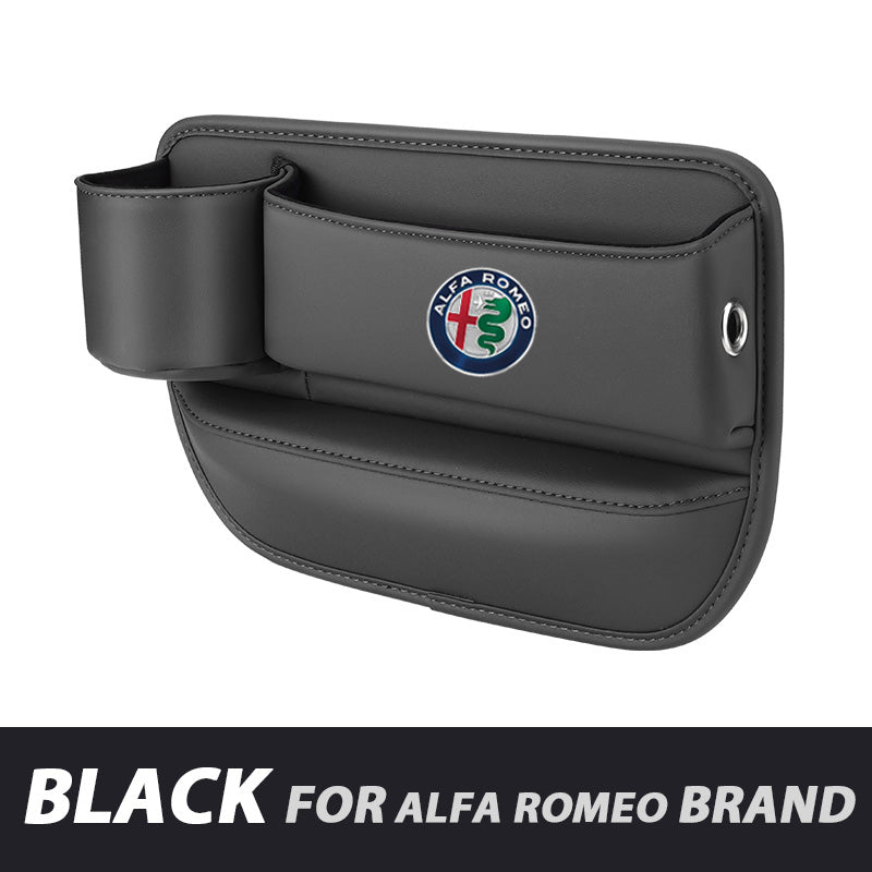 ✨Hot Selling Products of 2026🔥Exclusive Logo Leather Car Seat Storage Box With Water Cup Holder