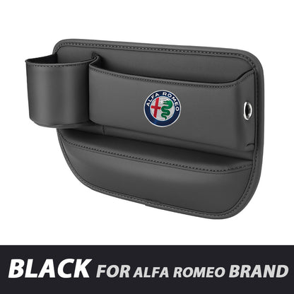 ✨Hot Selling Products of 2026🔥Exclusive Logo Leather Car Seat Storage Box With Water Cup Holder