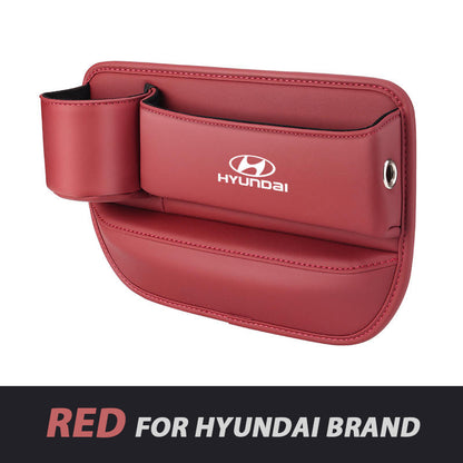 ✨Hot Selling Products of 2026🔥Exclusive Logo Leather Car Seat Storage Box With Water Cup Holder