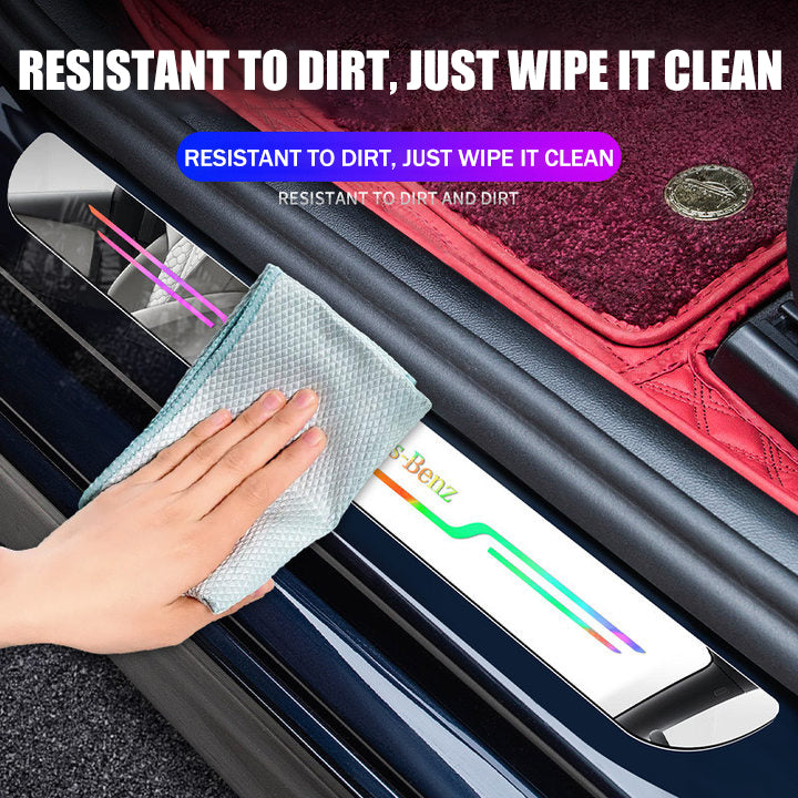 【Car Door Sill Strips Laser Decorative Anti-Scratch Strips 】（4PCS）