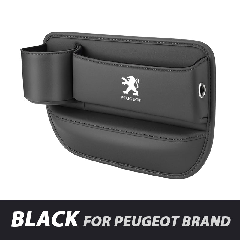 ✨Hot Selling Products of 2026🔥Exclusive Logo Leather Car Seat Storage Box With Water Cup Holder