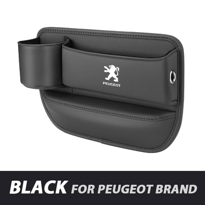 ✨Hot Selling Products of 2026🔥Exclusive Logo Leather Car Seat Storage Box With Water Cup Holder