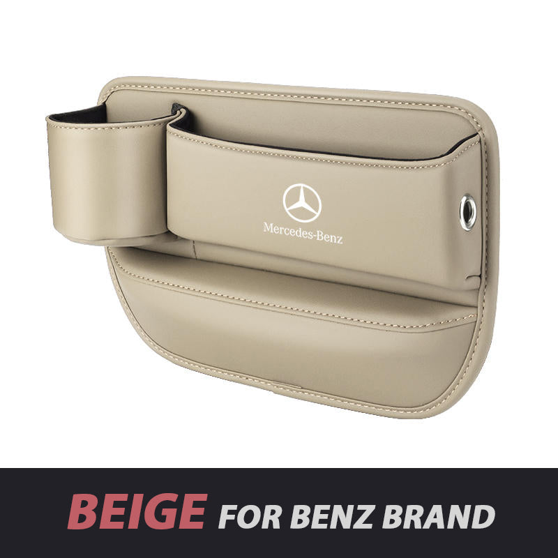 ✨Hot Selling Products of 2026🔥Exclusive Logo Leather Car Seat Storage Box With Water Cup Holder