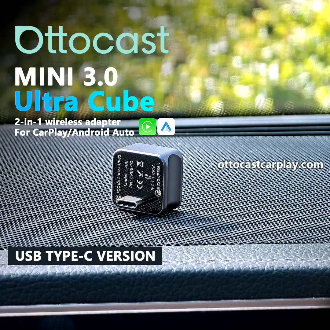 Ottocast Mini 3.0 Ultra Cube wireless CarPlay Android Auto Adapter