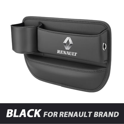 ✨Hot Selling Products of 2026🔥Exclusive Logo Leather Car Seat Storage Box With Water Cup Holder