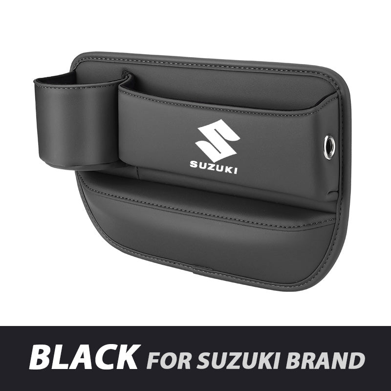 ✨Hot Selling Products of 2026🔥Exclusive Logo Leather Car Seat Storage Box With Water Cup Holder
