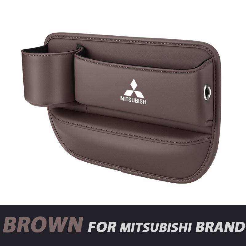 ✨Hot Selling Products of 2026🔥Exclusive Logo Leather Car Seat Storage Box With Water Cup Holder