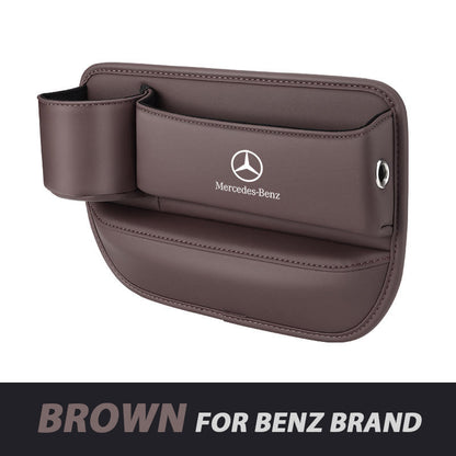 ✨Hot Selling Products of 2026🔥Exclusive Logo Leather Car Seat Storage Box With Water Cup Holder