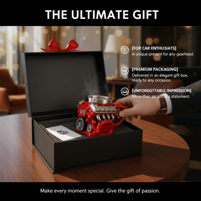 ⚡✨Ultimate V8 Engine Gift Mug & A Gearhead's Dream