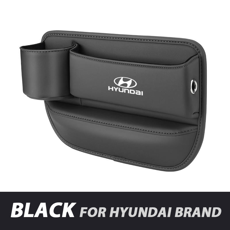 ✨Hot Selling Products of 2026🔥Exclusive Logo Leather Car Seat Storage Box With Water Cup Holder