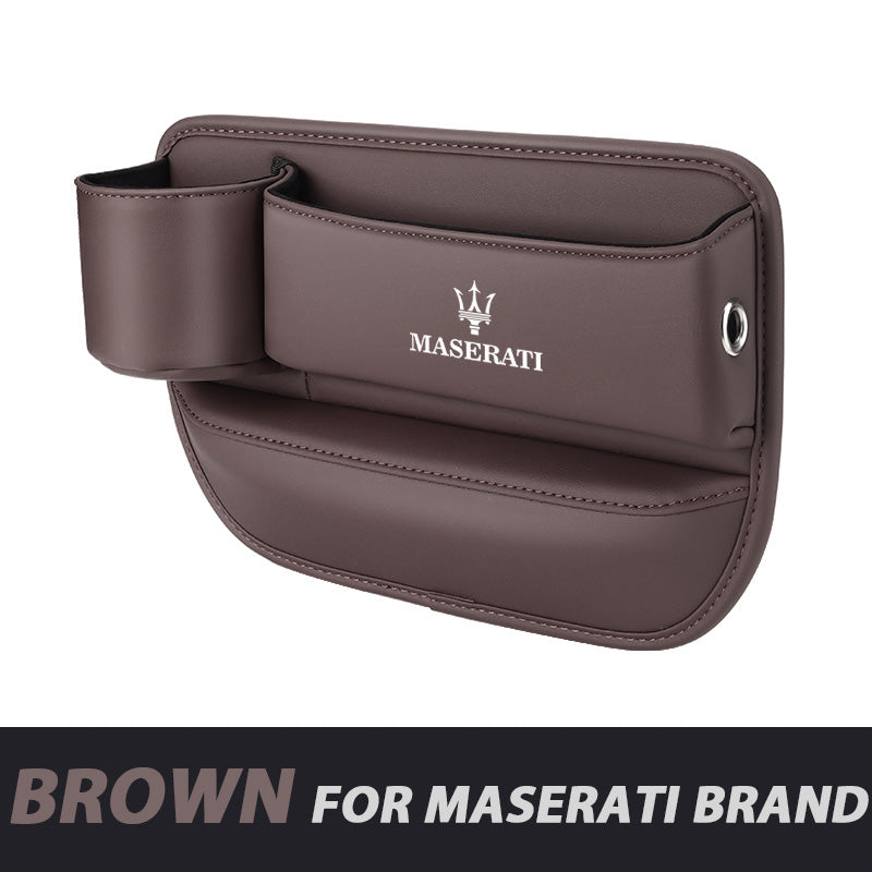 ✨Hot Selling Products of 2026🔥Exclusive Logo Leather Car Seat Storage Box With Water Cup Holder