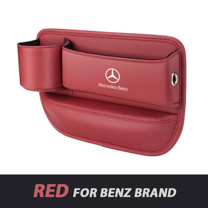 ✨Hot Selling Products of 2026🔥Exclusive Logo Leather Car Seat Storage Box With Water Cup Holder