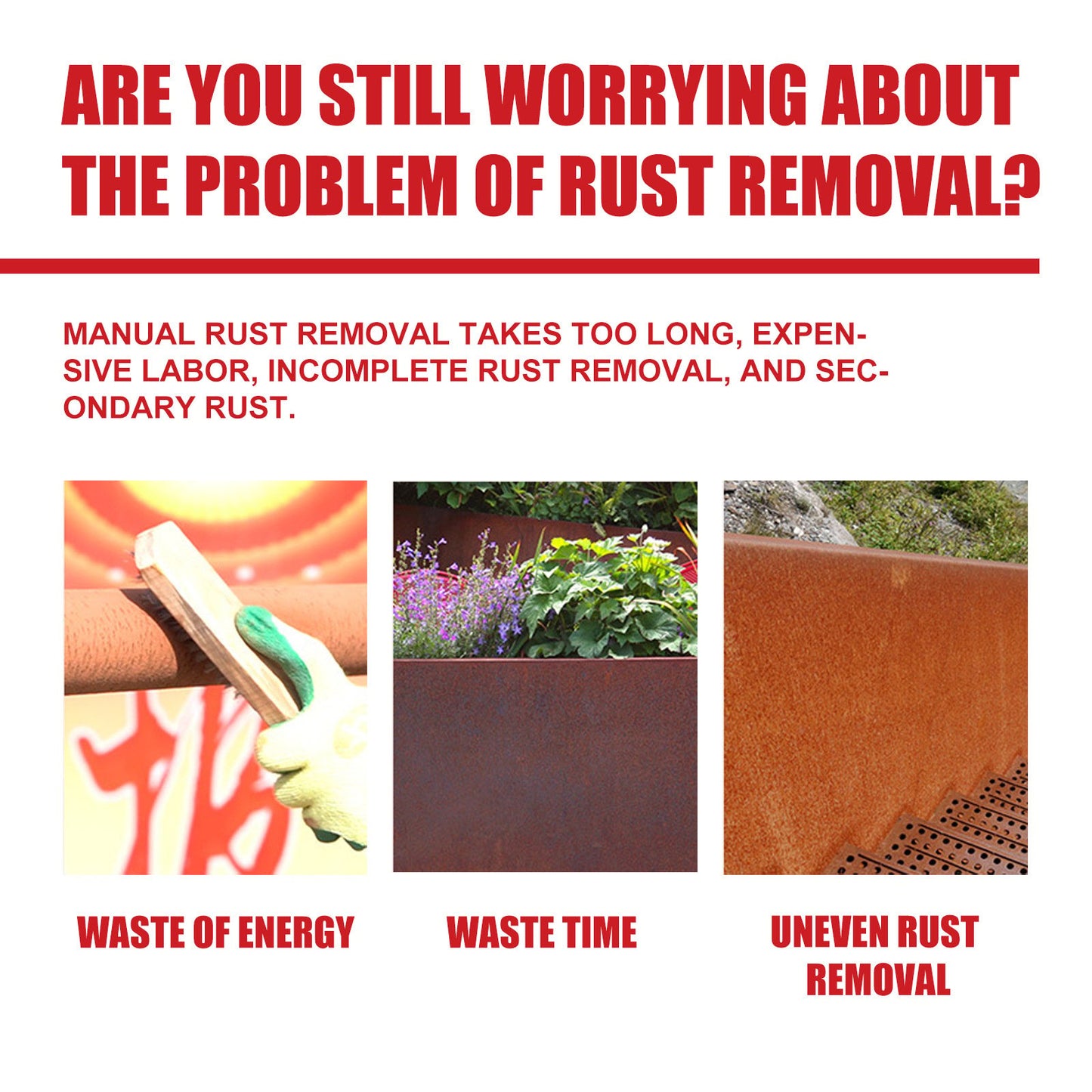 (🍀HOT SALE - 48% OFF🍀) Water-based Metal Rust Remover！！