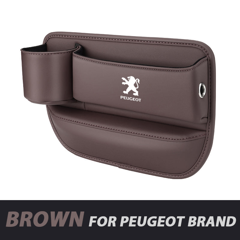 ✨Hot Selling Products of 2026🔥Exclusive Logo Leather Car Seat Storage Box With Water Cup Holder