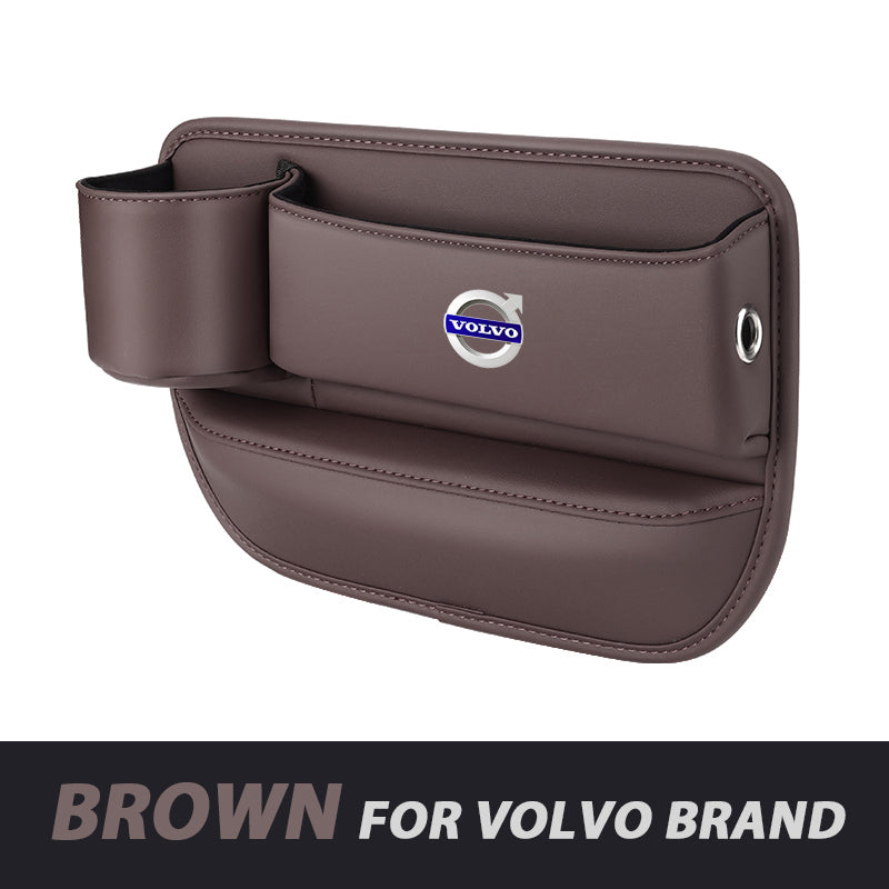 ✨Hot Selling Products of 2026🔥Exclusive Logo Leather Car Seat Storage Box With Water Cup Holder