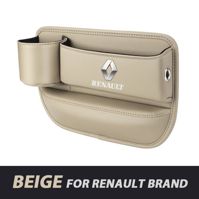 ✨Hot Selling Products of 2026🔥Exclusive Logo Leather Car Seat Storage Box With Water Cup Holder