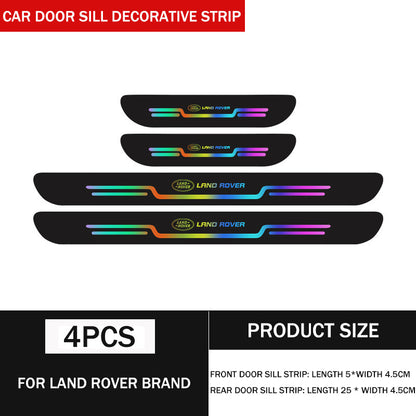 【Car Door Sill Strips Laser Decorative Anti-Scratch Strips 】（4PCS）