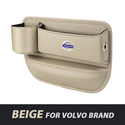 ✨Hot Selling Products of 2026🔥Exclusive Logo Leather Car Seat Storage Box With Water Cup Holder