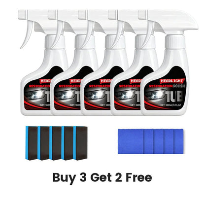 Professional Headlight Restorer 180 ml with Sponge 🧽🚗