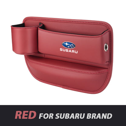 ✨Hot Selling Products of 2026🔥Exclusive Logo Leather Car Seat Storage Box With Water Cup Holder