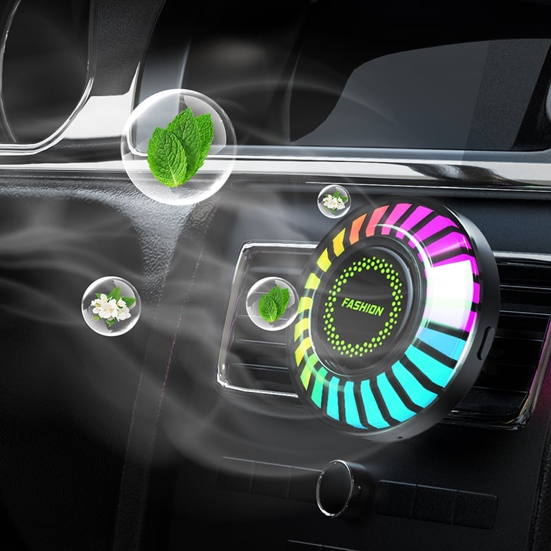 Bluetooth Car RGB Ambient Light USB Vehicle Rhythm Fragrance Lamp Strip Air FreshenerFree Shipping - Beamingwise