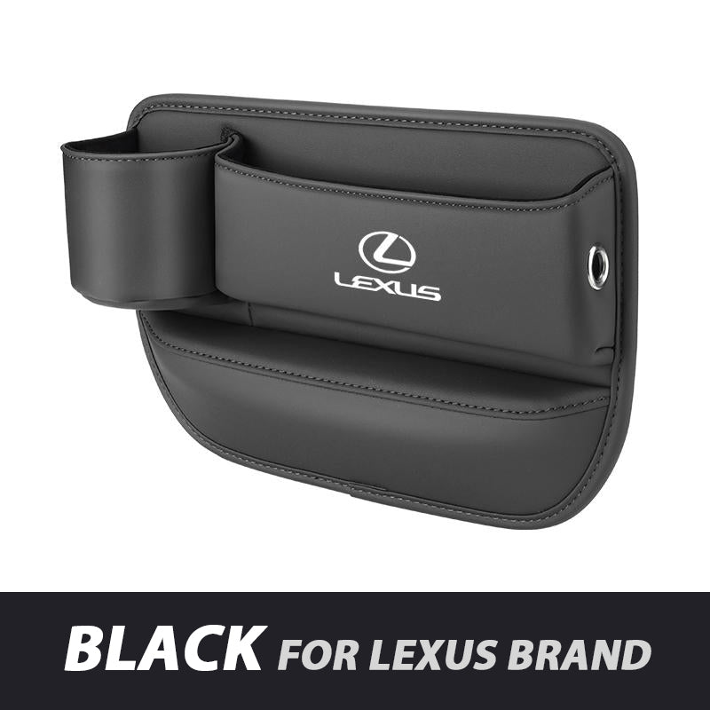 ✨Hot Selling Products of 2026🔥Exclusive Logo Leather Car Seat Storage Box With Water Cup Holder