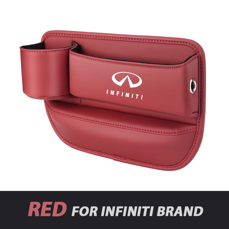 ✨Hot Selling Products of 2026🔥Exclusive Logo Leather Car Seat Storage Box With Water Cup Holder
