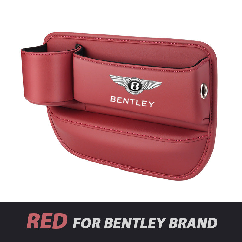 ✨Hot Selling Products of 2026🔥Exclusive Logo Leather Car Seat Storage Box With Water Cup Holder