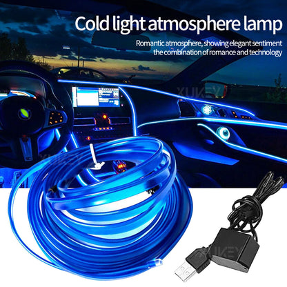 TikTok Hot SaleCar Interior LED Strip Atmosphere Lights Pro(7 Light Colors & APP control)
