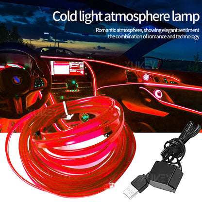TikTok Hot SaleCar Interior LED Strip Atmosphere Lights Pro(7 Light Colors & APP control)